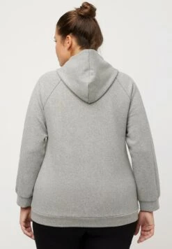 Ulla Popken DOUBLEFACE RITSZAKKEN - Sweatjacke - Grijs Melange -Ulla Popken b0d2e4acf0ef4895b129b002bb346d58