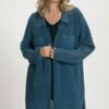 Ulla Popken Strickjacke - Petrolblau 1 Ulla Popken Strickjacke - Petrolblau -Ulla Popken b11727f423494ac5aedb855f0ea18c7e
