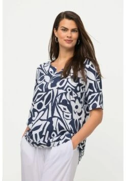 Ulla Popken MANCHES COURTES - Bluse - Bleu Foncé -Ulla Popken b188129588574bf392d1b8fc47dea640