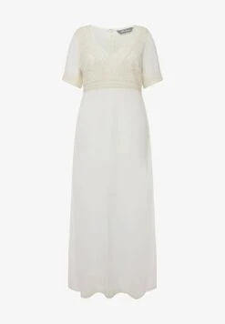 Ulla Popken COL EN V MANCHES MI LONGUE - Ballkleid - Blanc Cassé -Ulla Popken b2e3e8529e154df7ad0d97aefed6056b