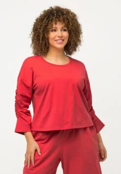Ulla Popken COL ROND MANCHES 3/4. - Sweatshirt - Rouge Poivron -Ulla Popken b354a8d5dc114420ab57375f568266ea