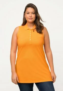 Ulla Popken REGULAR ÄRMELLOS - Poloshirt - Cantaloupe Orange