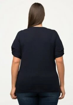 Ulla Popken T-Shirt Basic - Navy Blue -Ulla Popken b5d6029e93054fc1b904fae7380d35b1