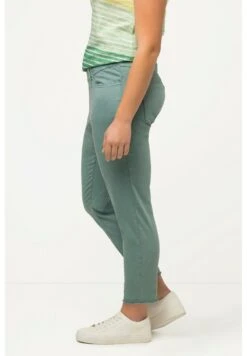 Ulla Popken BENGALINE SIENNA. JAMBE ÉTROITE ET LONGUEUR 7/8. BAS - Stoffhose - Vert Mousse Clair -Ulla Popken b6454e72bea5457181ec5fe10f761d9a