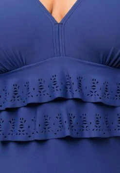 Ulla Popken LASERCUT DESSIN VOLANT - Badeanzug - Bleu Violet -Ulla Popken b64d7737de7f4ac2a0cb561396e6678c