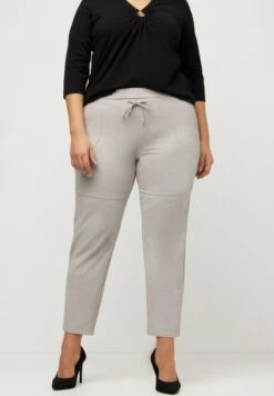 Ulla Popken Stoffhose - Gris Clair Chiné