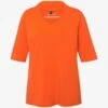 Ulla Popken À MANCHES COURTES COL JABOT ET COL EN V - T-Shirt Basic - Orange Clair -Ulla Popken b8145e5cb1c24a6899b34cc6d4ef2b35