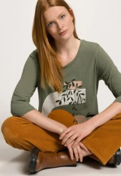 Ulla Popken Langarmshirt - Vijvergroen -Ulla Popken b87a4aa33cd94a4b9c5a486b0f57a71c