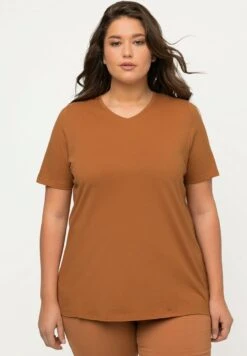 Ulla Popken MANCHES - T-Shirt Basic - Ocher 13 Ulla Popken MANCHES - T-Shirt Basic - Ocher -Ulla Popken b93ffa54681d4900837c66da7e5ae6c8 1