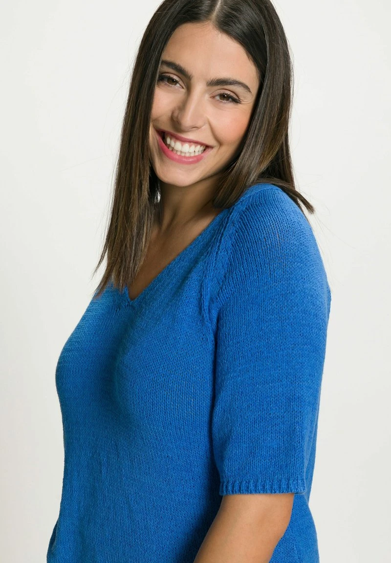 Ulla Popken T-Shirt Basic - Indigo 5 Ulla Popken T-Shirt Basic - Indigo – Bild 3