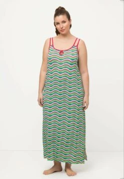 Ulla Popken DE SANS MANCHES COL ROND ET IMPRIMÉ VAGUES - Nachthemd - Vert Gazon -Ulla Popken b99bbc7c656a44f8aced5f259be85a33 1