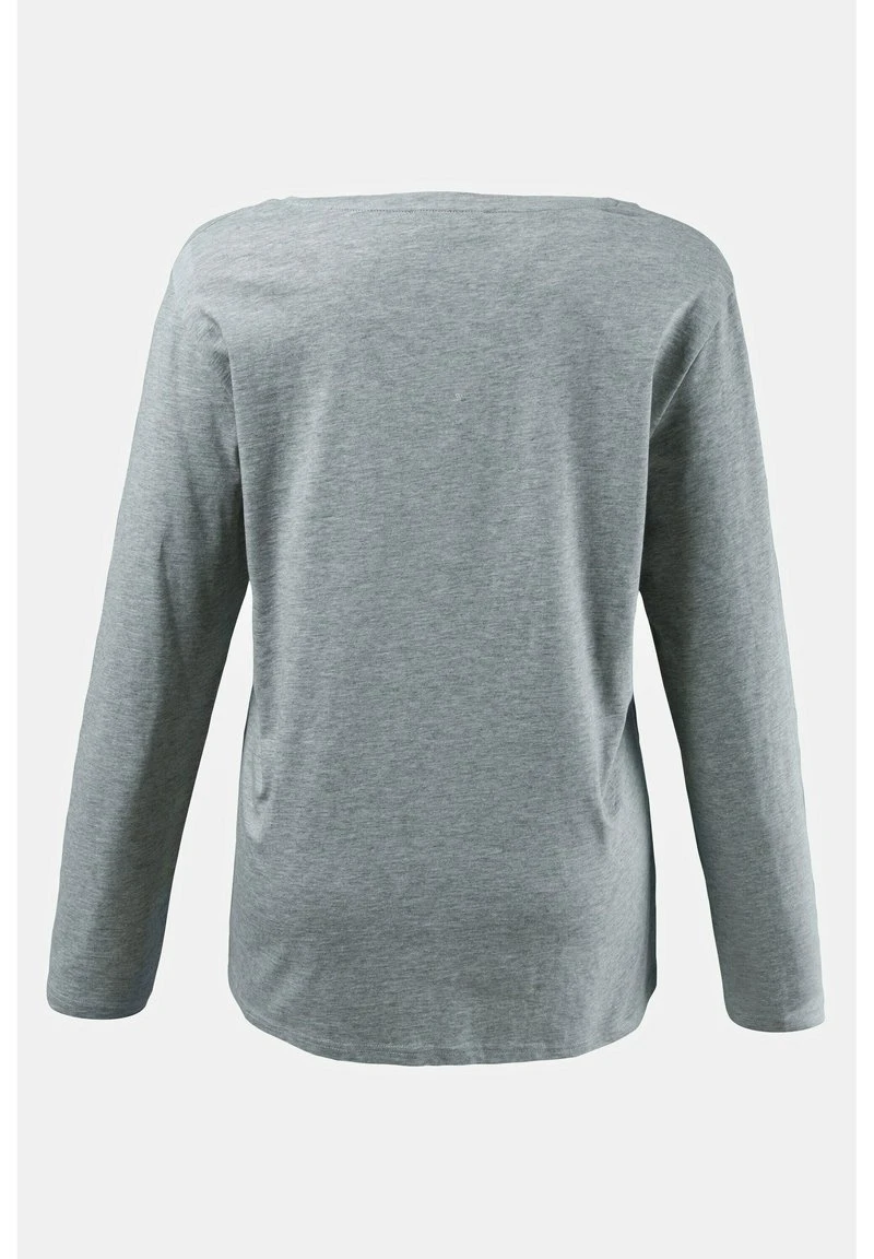 Ulla Popken Langarmshirt - Hellgrau Mélange 5 Ulla Popken Langarmshirt - Hellgrau Mélange – Bild 3