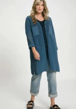 Ulla Popken Strickjacke - Petrolblau -Ulla Popken ba5be0e32ce14beda9641d9754e894c1