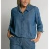 Ulla Popken TENCELOPTIK - Hemdbluse - Blue Denim -Ulla Popken ba5de299120944dc9a5b459588e18a69