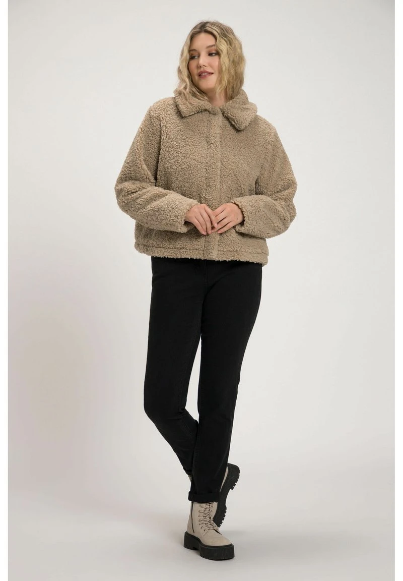 Ulla Popken Fleecepullover - Beige 4 Ulla Popken Fleecepullover - Beige – Bild 2