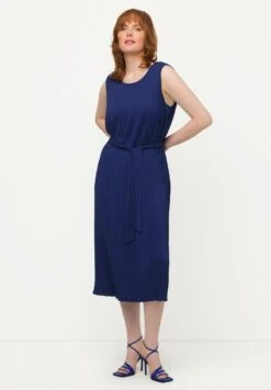 Ulla Popken SLEEVELESS PLEATED - Freizeitkleid - Deep Blue
