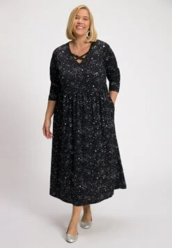 Ulla Popken STERNEN, LANGARM - Jerseykleid - Multicolor Schwarz -Ulla Popken bc01b2c0b5644c93ad62234b06fc5503 1