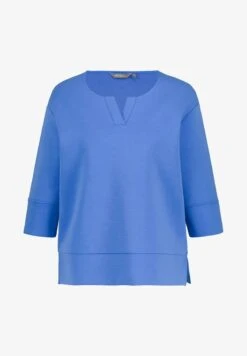 Ulla Popken NOTCH NECK STRETCH - Sweatshirt - Sky Blue -Ulla Popken bd7438f44b694ed7bb9b55bd8dcf7419