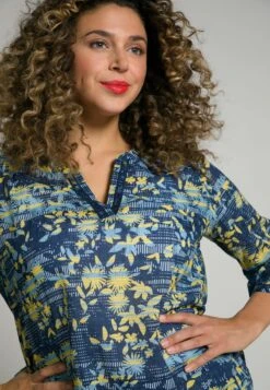 Ulla Popken 3/4-ARM - Bluse - Marine -Ulla Popken bdadd6edcae3400782bf0f8e9f1348ac