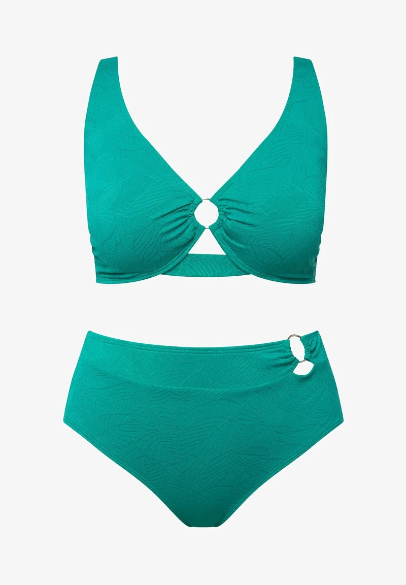 Ulla Popken STRUCTUUR SOFTCUPS SIERRING SET - Bikini - Turkoois 7 Ulla Popken STRUCTUUR SOFTCUPS SIERRING SET - Bikini - Turkoois – Bild 5