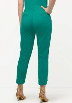 Ulla Popken AVEC PASSEPOIL ET TAILLE ÉLASTIQUE - Stoffhose - Vert Bleu -Ulla Popken bf73f298de3649f981864435c59d5618
