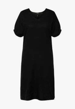 Ulla Popken COL EN V ET MANCHES COURTES. - Freizeitkleid - Noir -Ulla Popken c0779364f56346c4a51a22daec98c9c0 1