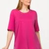 Ulla Popken PIMA SHORT SLEEVE - T-Shirt Basic - Rose Fuchsia 1 Ulla Popken PIMA SHORT SLEEVE - T-Shirt Basic - Rose Fuchsia -Ulla Popken c08eaf3a212740b4b575ed269e172832