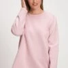 Ulla Popken Sweatshirt - Vieux Rose Clair