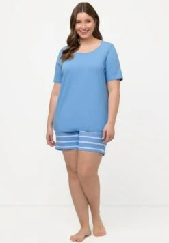 Ulla Popken PANEL SET - Nachtwäsche Set - Light Blue -Ulla Popken c18d307634934c439b2f62663d023743