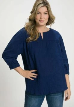 Ulla Popken SEERSUCKER - Bluse - Nachtblauw -Ulla Popken c1b1daaf6f1c425aa59744aff56cb912 1