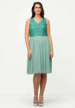 Ulla Popken MIDI À PAILLETTES SANS MANCHES COL EN V - Cocktailkleid/festliches Kleid - Gris Turquoise -Ulla Popken c2be78eb762b4729ad01f65652515146 1