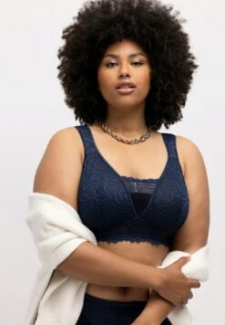 Ulla Popken Triangel BH - Nachtblau -Ulla Popken c33e5591217b4c05913635525e96b500