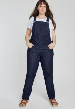 Ulla Popken Latzhose - Dark Blue Denim