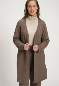 Ulla Popken STRUCTUUR - Strickjacke - Nougatbruin