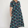Ulla Popken Jerseykleid - Navy Multi -Ulla Popken c41dcff11c874b849dd147d150b0e0b7