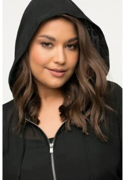 Ulla Popken CAPUCHE OVERSIZE CORDON DE SERRAGE - Leichte Jacke - Noir -Ulla Popken c4416b0bb4b44a42810316c5e11b9d7a