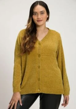 Ulla Popken Strickjacke - Goldbraun -Ulla Popken c44a4e05a73f4ed381f2fc091538e846 2