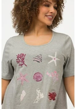 Ulla Popken MANCHES COURTES - T-Shirt Print - Gris Clair Chiné -Ulla Popken c5822f1fc09f4a38a7a436374dbb0a50