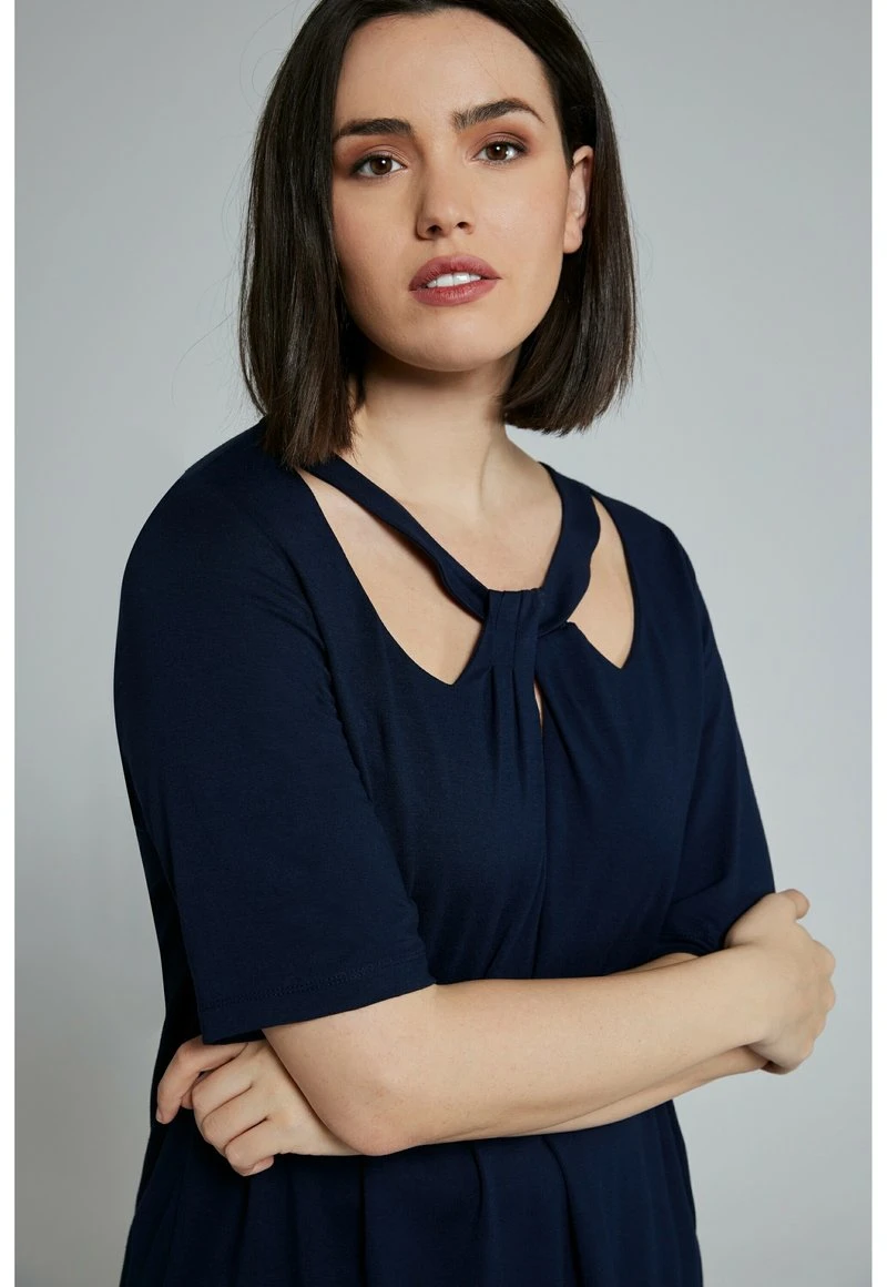 Ulla Popken T-Shirt Print - Marine 5 Ulla Popken T-Shirt Print - Marine – Bild 3