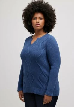 Ulla Popken Strickpullover - Atlantic Blue
