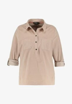 Ulla Popken Bluse - Donkerbeige -Ulla Popken c9a36e0c8bed45cc9b00459d0bd19e24