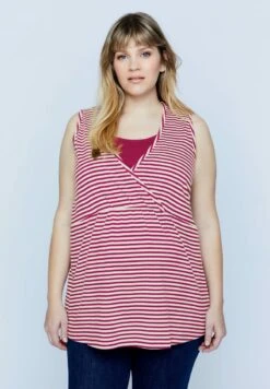 Ulla Popken BELLIEVA - Top - Magnolienrot