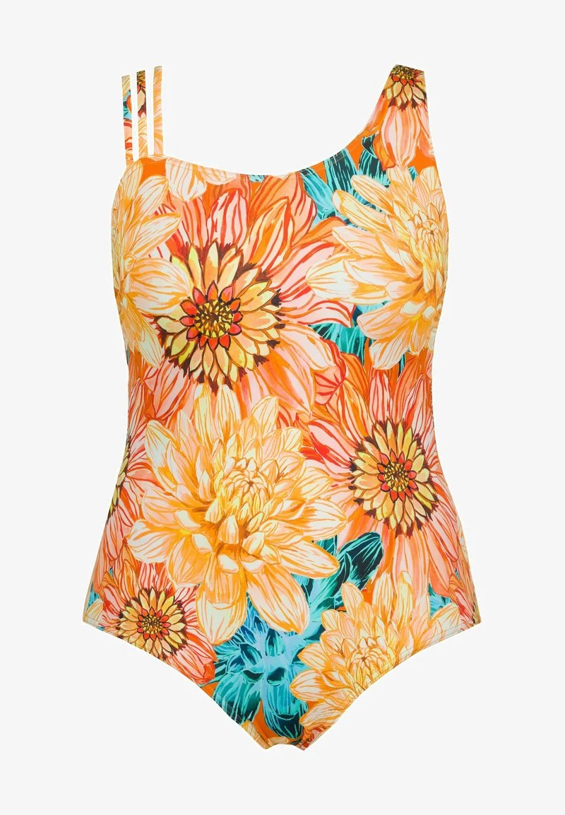 Ulla Popken BLÜTEN SOFTCUPS 3ER-TRÄGER - Badeanzug - Gelb 7 Ulla Popken BLÜTEN SOFTCUPS 3ER-TRÄGER - Badeanzug - Gelb – Bild 5