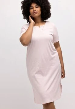 Ulla Popken COL TUNISIEN MANCHES MI LO - Nachthemd - Rose Pâle