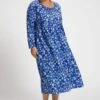 Ulla Popken SNOWFLAKE EMPIRE POCKET - Strickkleid - Royal Blue Multi