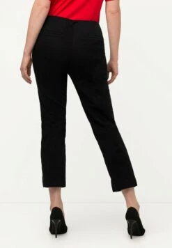 Ulla Popken CIGARETTE PINTUCK ELASTIC WAISTBAND - Stoffhose - Black -Ulla Popken cd558b3e1bfb47238aed409c70a33866