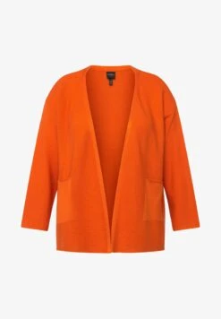 Ulla Popken CROSS RIBBED - Strickjacke - Light Orange -Ulla Popken cda0255bafd24f1dbd815be10d49f321