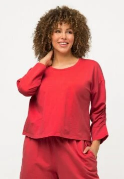 Ulla Popken COL ROND MANCHES 3/4. - Sweatshirt - Rouge Poivron -Ulla Popken cecd4bca24d445f0880b189d8271d8b4 1
