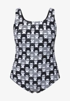 Ulla Popken Badeanzug - Black Multi -Ulla Popken d04a019d595d4ffb881b4123f6f57251