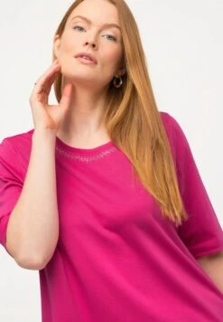 Ulla Popken PIMA SHORT SLEEVE - T-Shirt Basic - Rose Fuchsia 10 Ulla Popken PIMA SHORT SLEEVE - T-Shirt Basic - Rose Fuchsia -Ulla Popken d09d1c2c63bb4b369db8902c30ef06e7